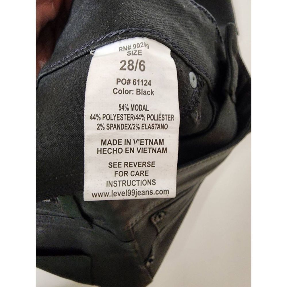 Level 99 Women Forever Black Denim Pants High Rise Skinny Jeans size 28/6 - Picture 6 of 10